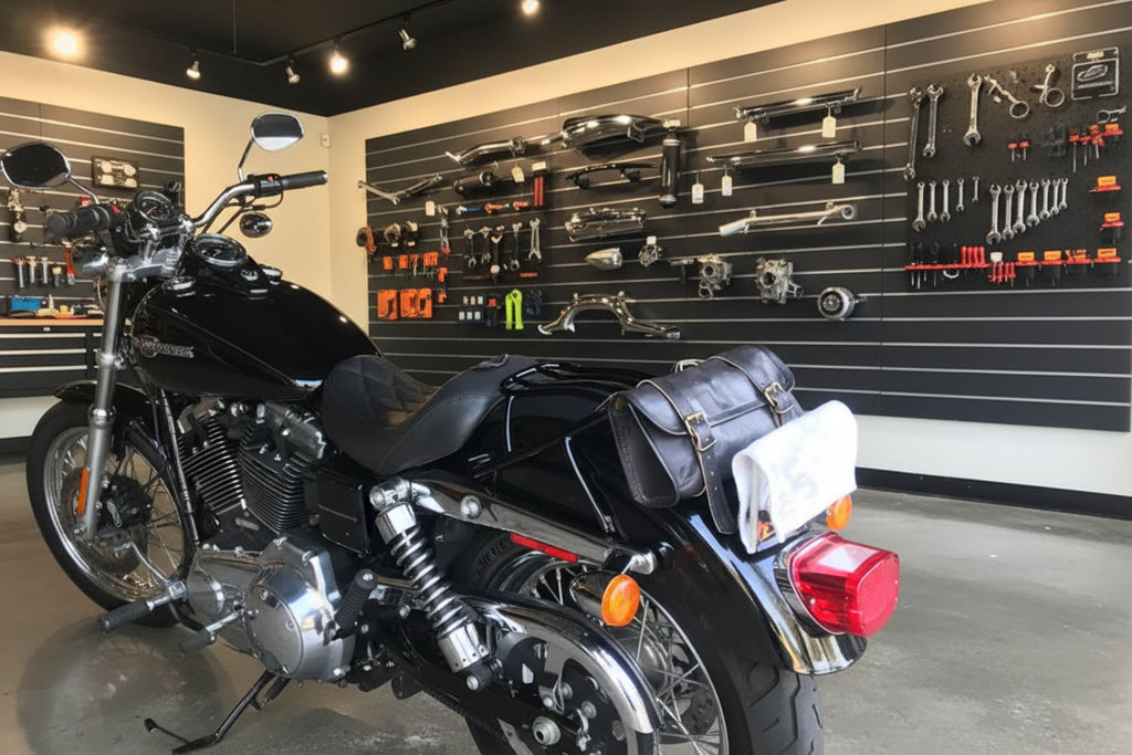 Leather Motorcycle Black Round bags