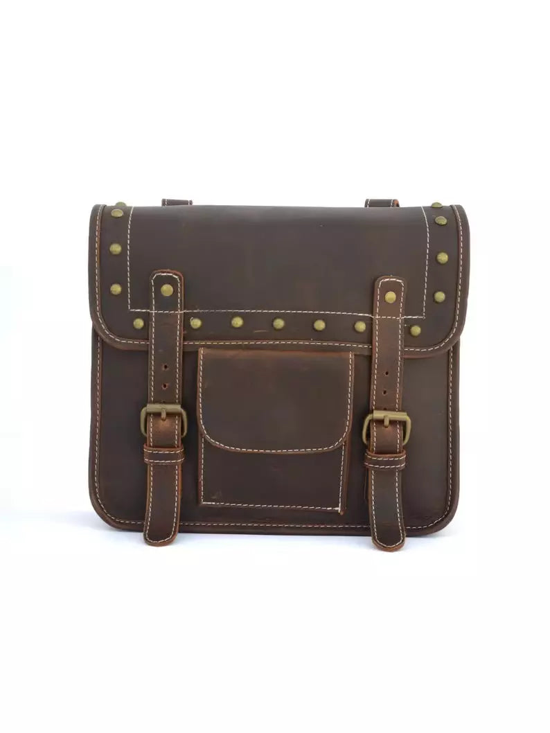 Leather Bike Bag Brown Color