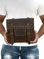 Leather Bike Bag Brown Color