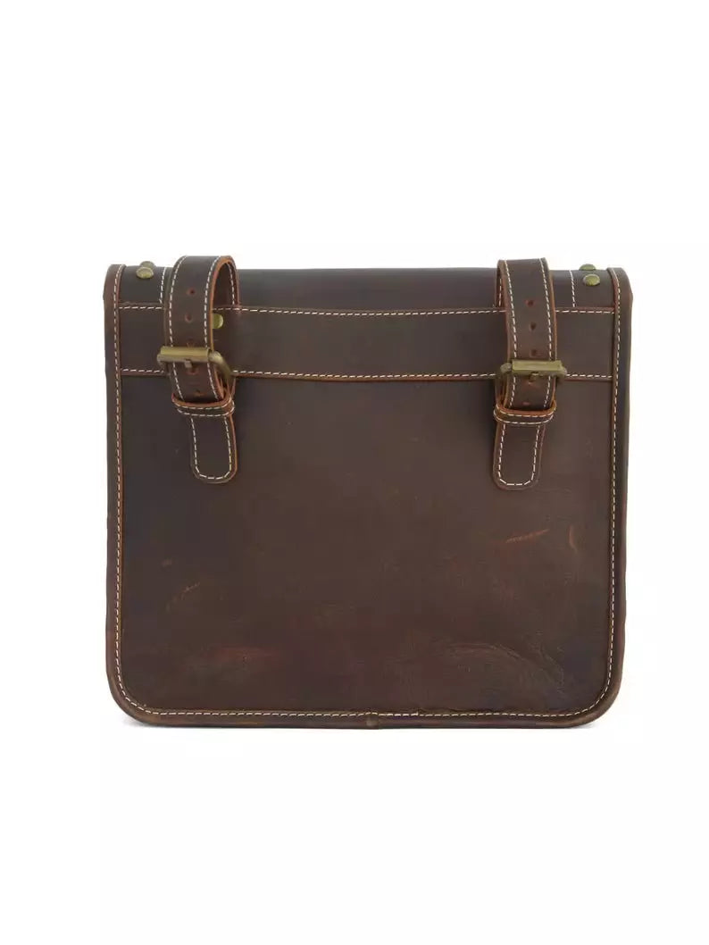 Leather Bike Bag Brown Color