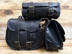 Premium Black Saddlebag Combo (3-Piece)
