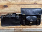 Leather Motorcycle Black Side bags