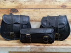 Premium Black Saddlebag Combo (3-Piece)