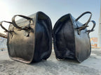 Classic Black Leather Saddlebag Set